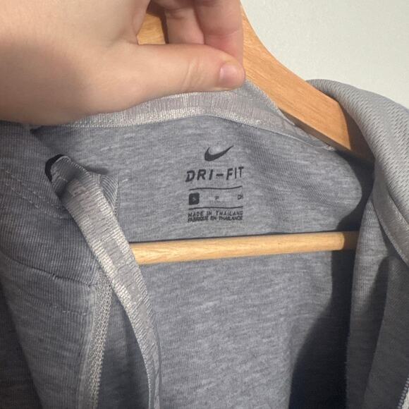 Womens Size S Nike Heather Gray USWNT Cropped Half-Zip Pullover Hoodie US Soccer - Picture 5 of 7